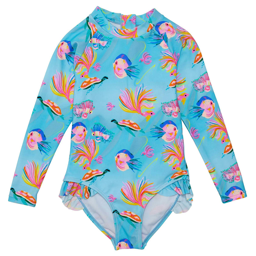 Sustainable Leg Frill Surf Suit