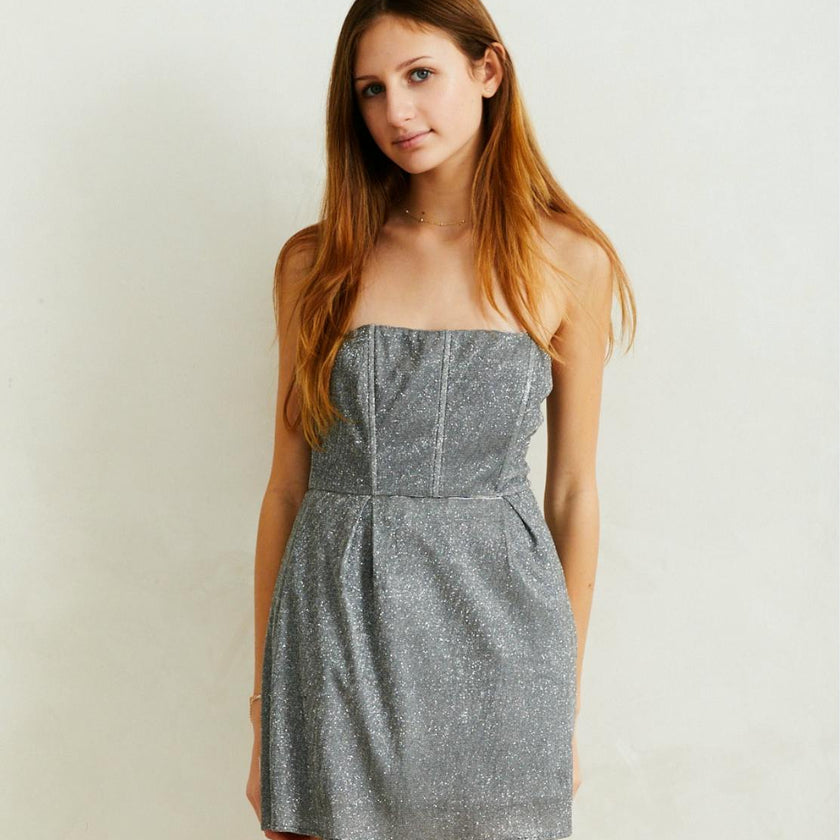 Roxi Silver Corset dress