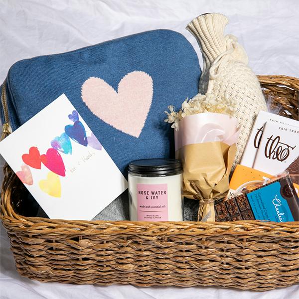 Hearts Reversible Blanket Travel Set
