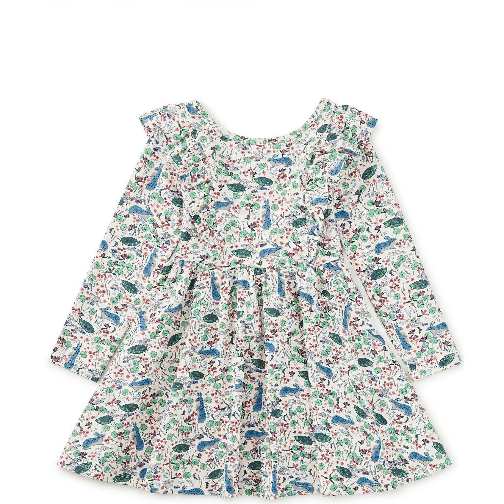 Ruffle Shoulder Ballet Dress, Multi