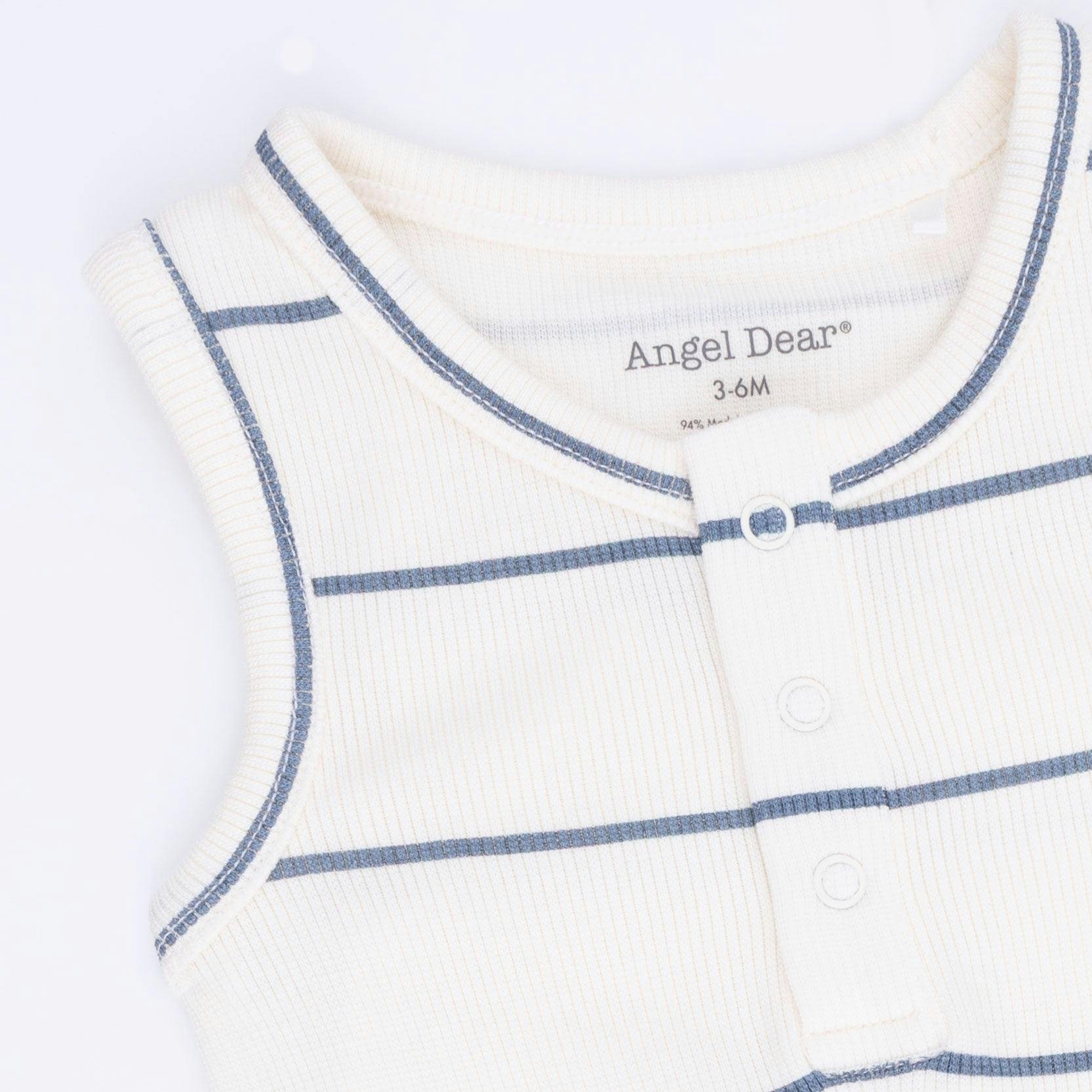 Vintage Stripe - Henley Shortie Romper