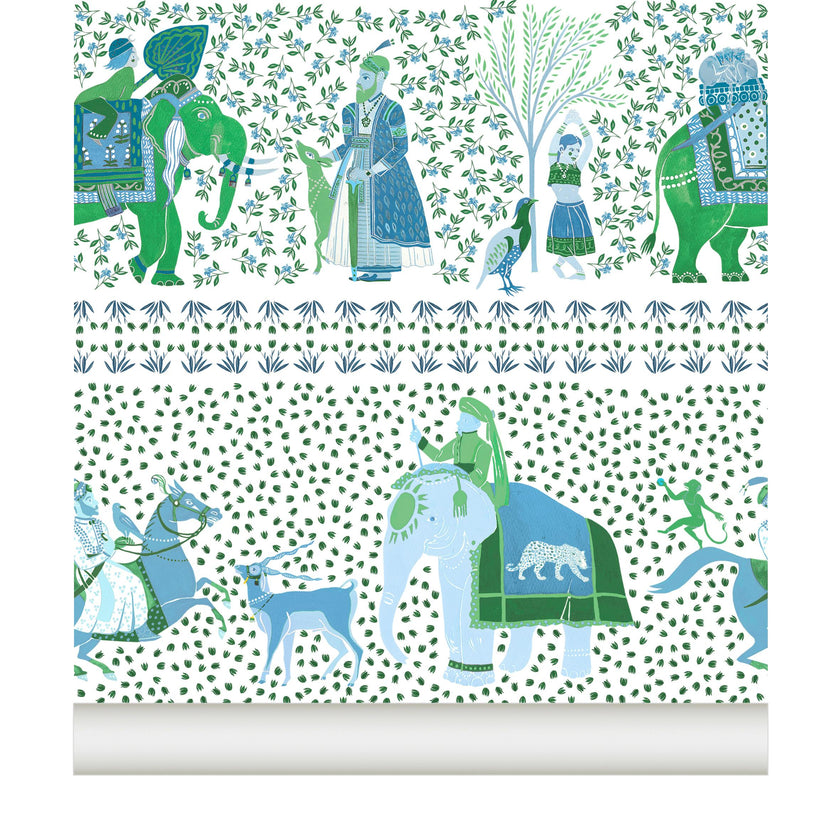 Papier peint CHALANA coloris Emeraude