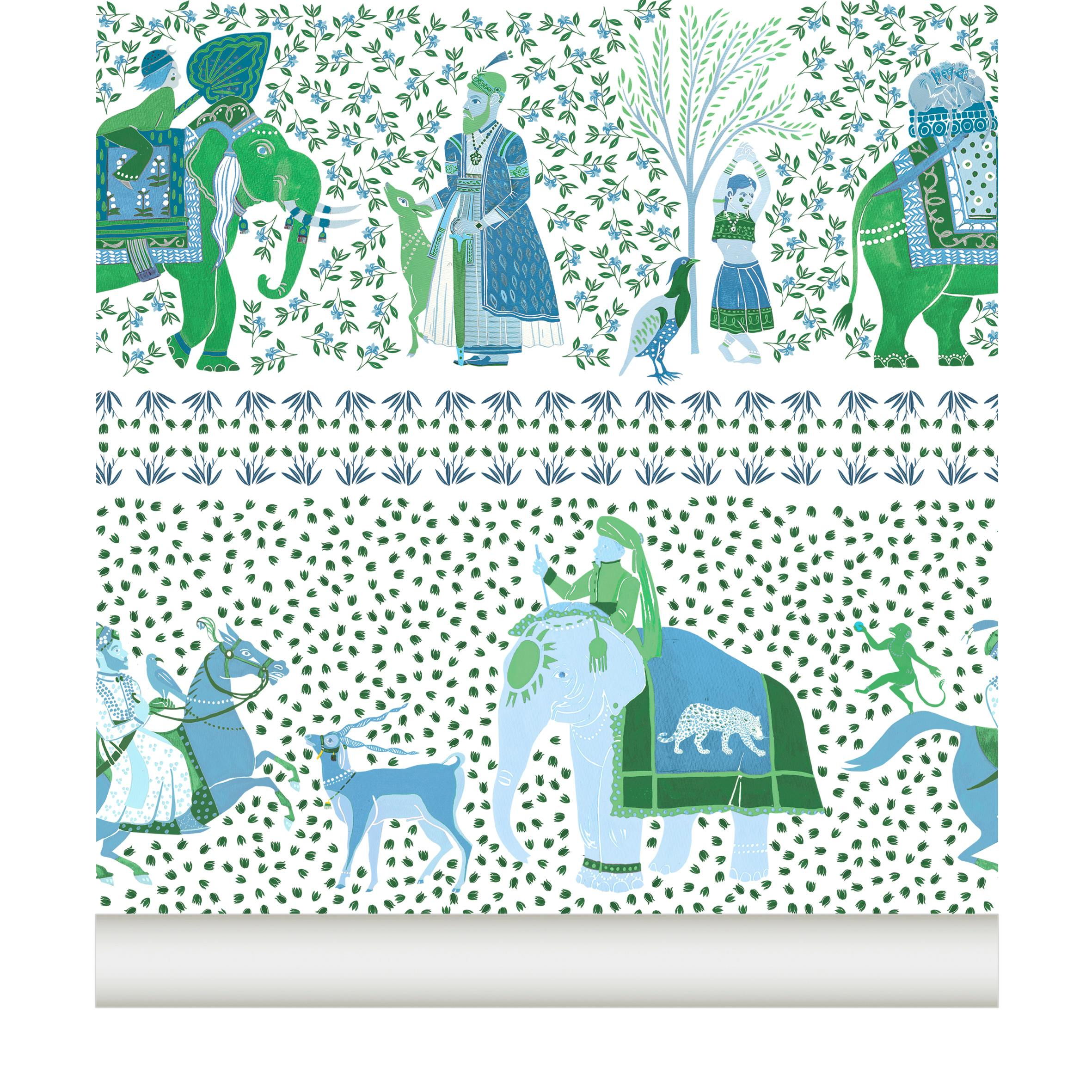 Papier peint CHALANA coloris Emeraude