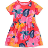 Short Sleeve Twirl Dress, Multi