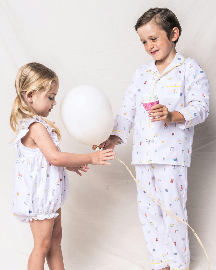 Kid's Twill Pajama Set in Birthday Wishes