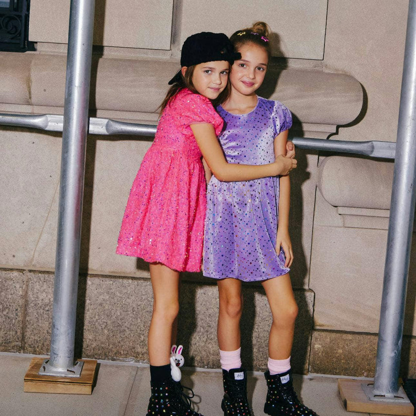 Lavender Sky Velour Dress