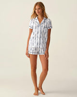 The Poppy Pima Short Set in Navy Mayfair Toile