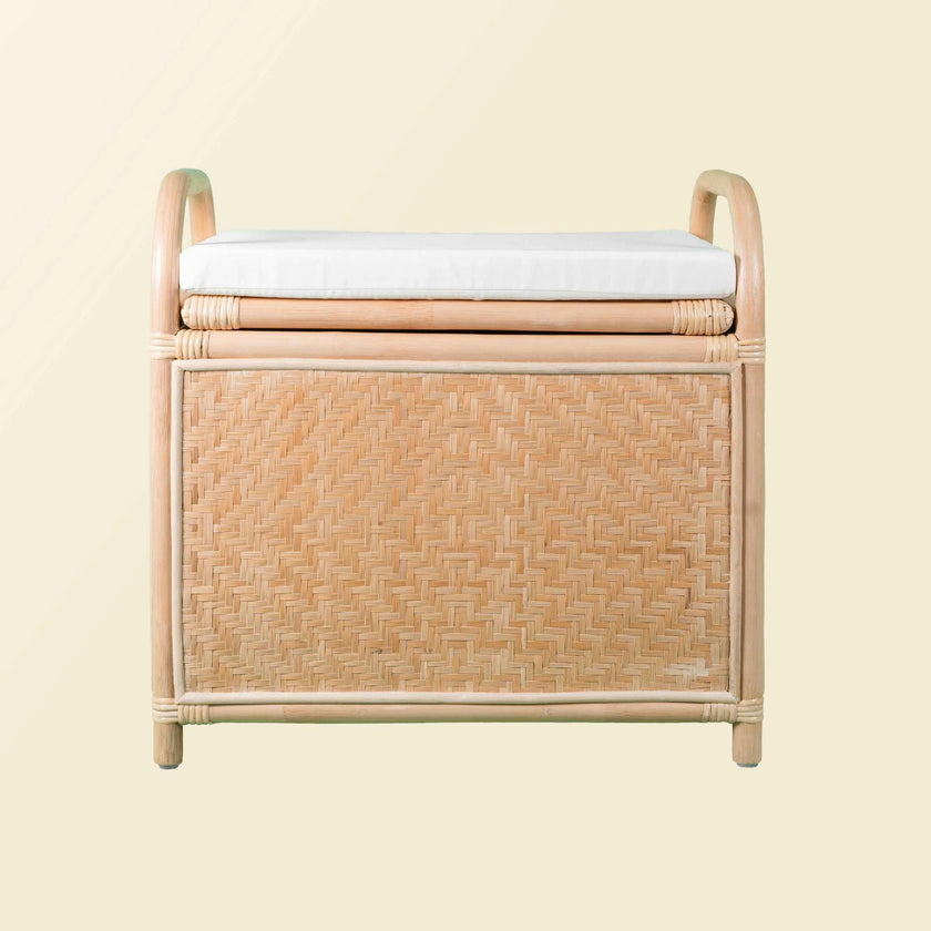 Handcrafted - Mia Storage Bench Trunk - Rattan Wicker