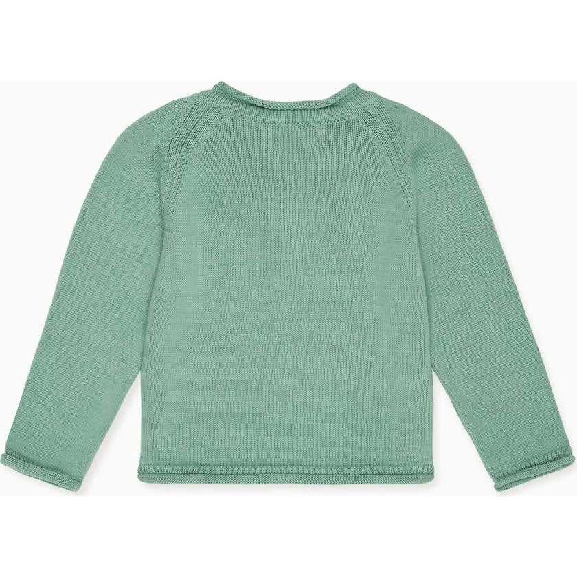 Sage Green Eden Cotton Baby Cardigan