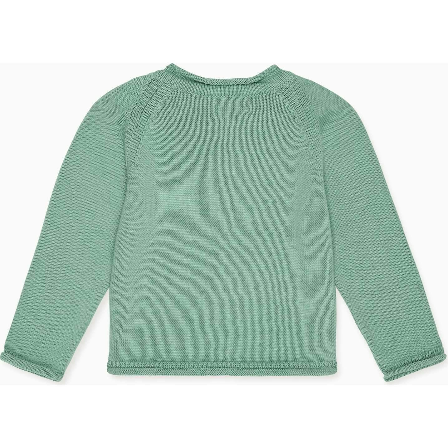 Sage Green Eden Cotton Baby Cardigan