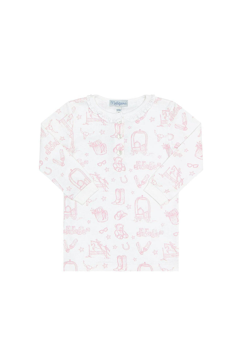 Pink Lone Star Toile Pajamas
