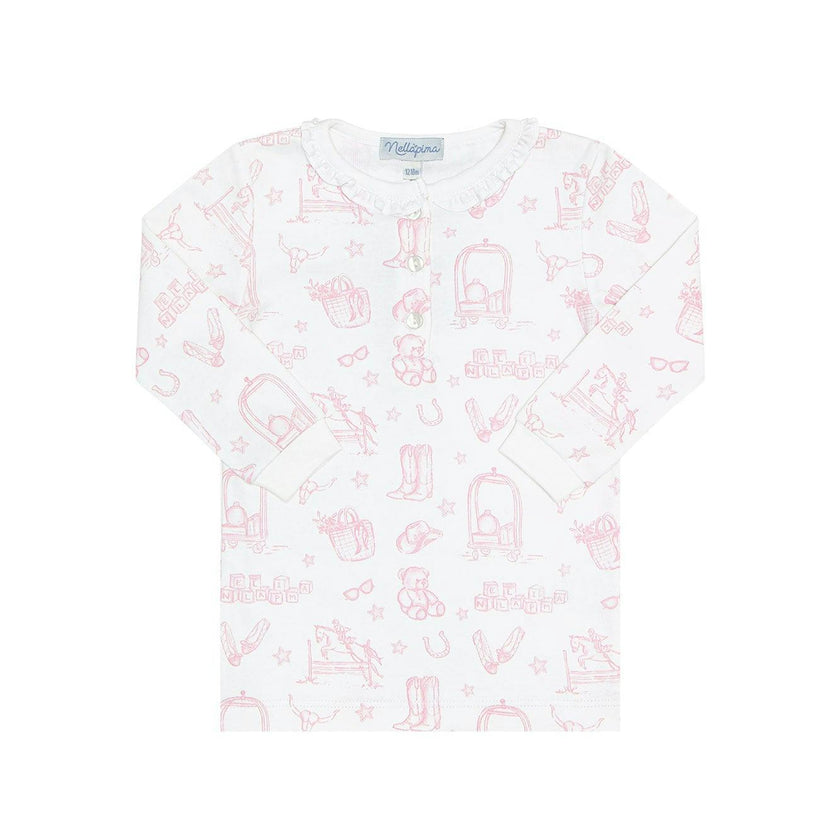 Pink Lone Star Toile Pajamas
