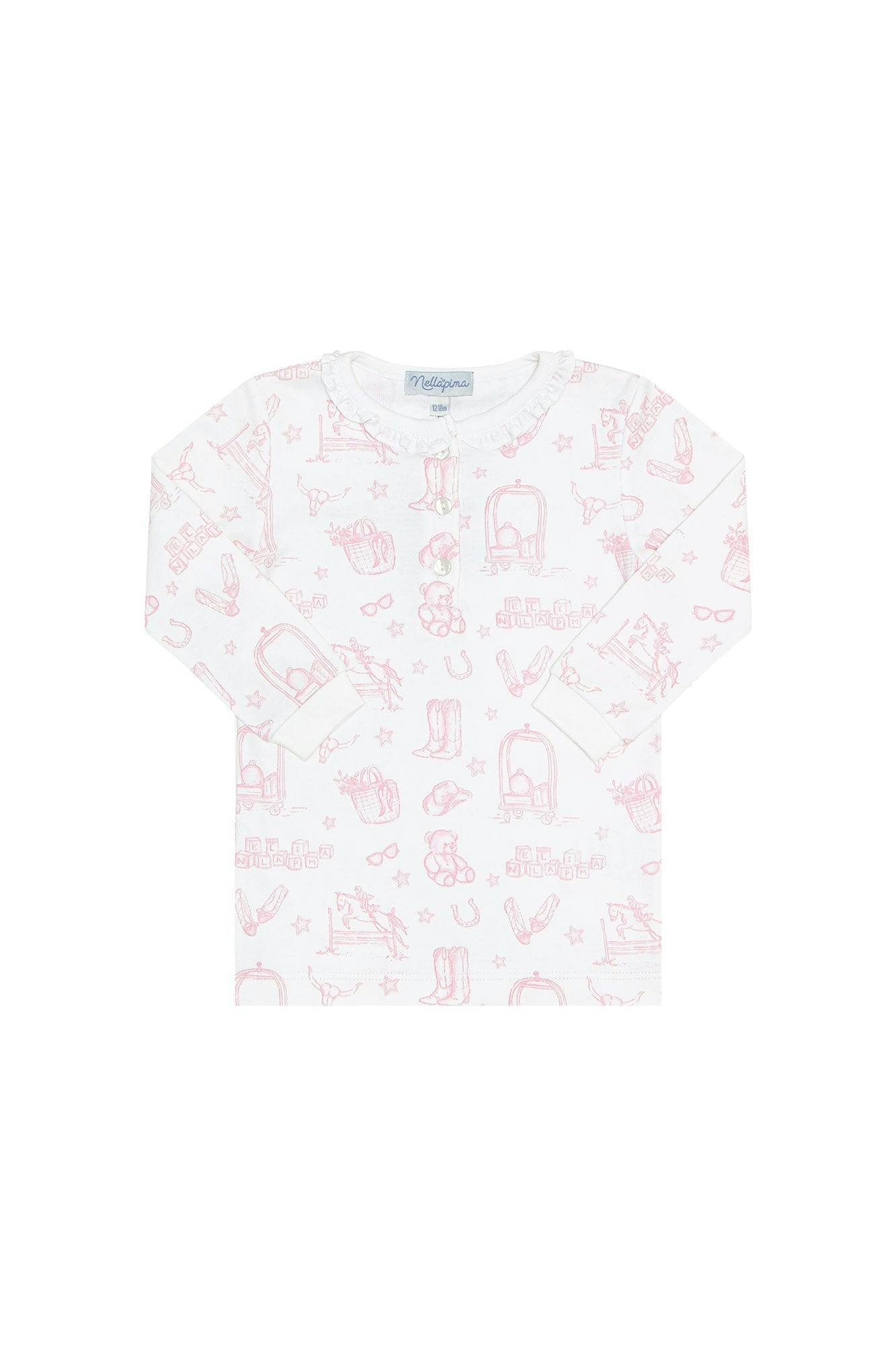 Pink Lone Star Toile Pajamas