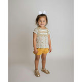Yellow Floral Corduroy Set