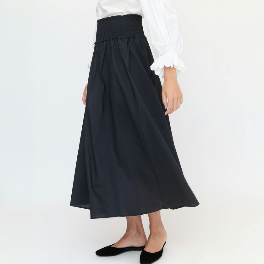The Delphine Nap Skirt - Navy Cotton