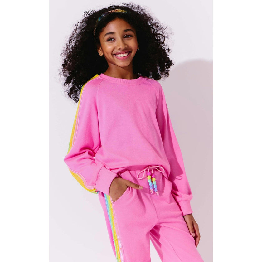 Pink Rainbow Sequin Set