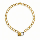 Vera Gold Lock Necklace