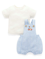 Short Leg Overall Set Laguna Stripe