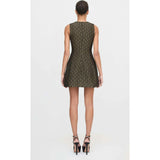 The Blythe Bow Dress - Metallic Brocade