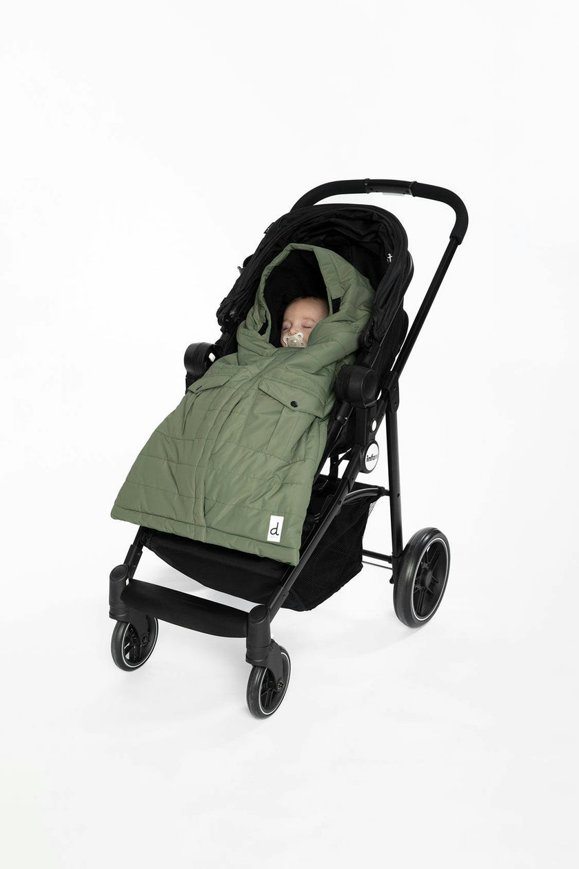 Evolutive Footmuff For Car Seats and Strollers Olive Green