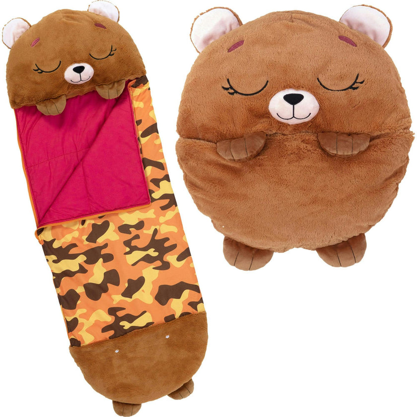 Happy Nappers: Pillow & Sleepy Sack: Large - Benny The Brown