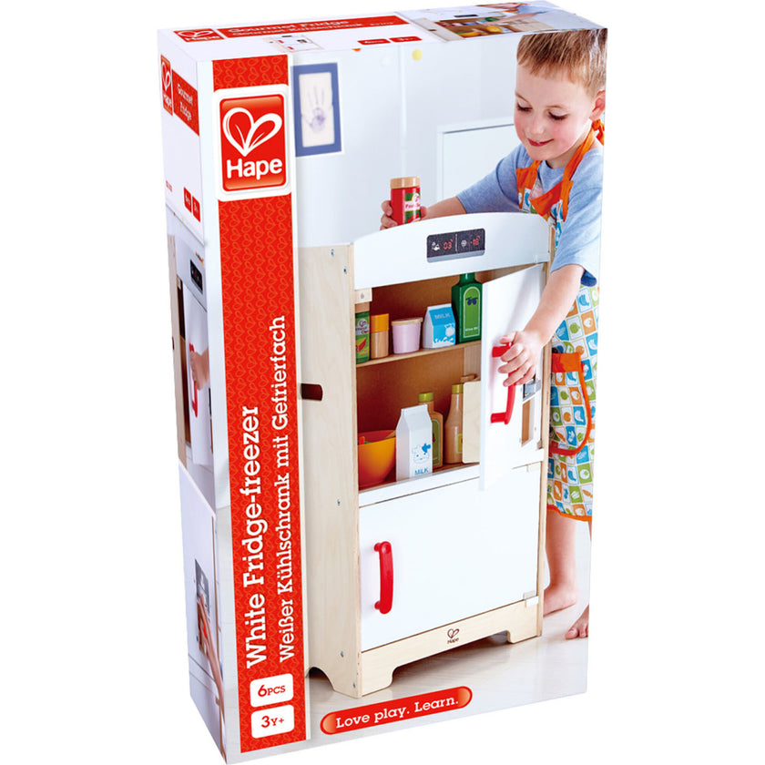 White Kitchen Wooden Fridge-Freezer Dollhouse Accessory