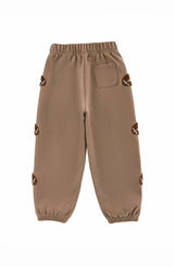 Brushed Fleece Jogger Pant with Football Patches, Taupe