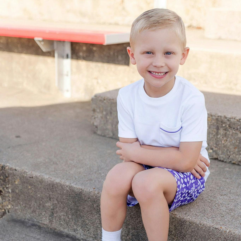Walker Boys' Short Set - Pep Rally Purple