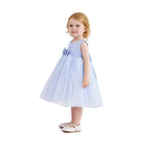 Blue Oravelle Lace Petal Gown