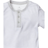 Kid's Pima Snug Fit Pajama Short Set in Pink Stripe
