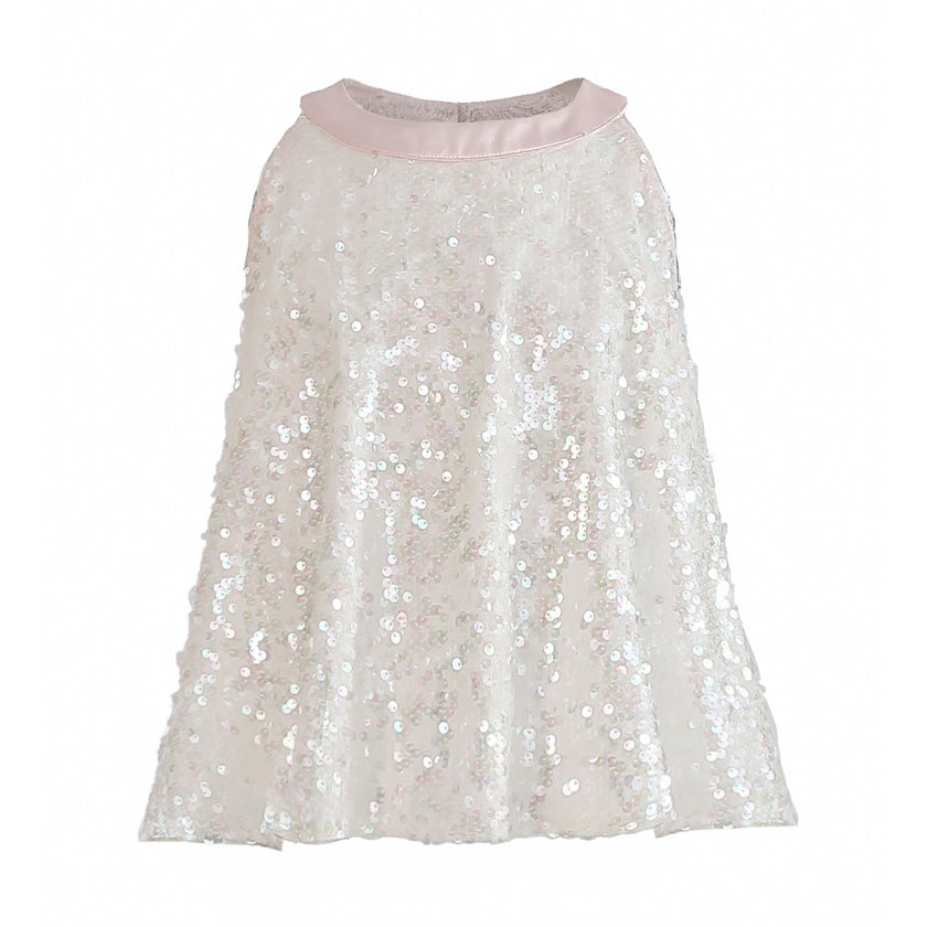 Pink Sylvara Sequin Ruffle Skirt Set