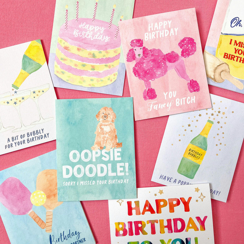 Oopsie Doodle Belated Birthday Greeting Card