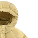 Yellow Glow Heart-Pocket Puffer Jacket