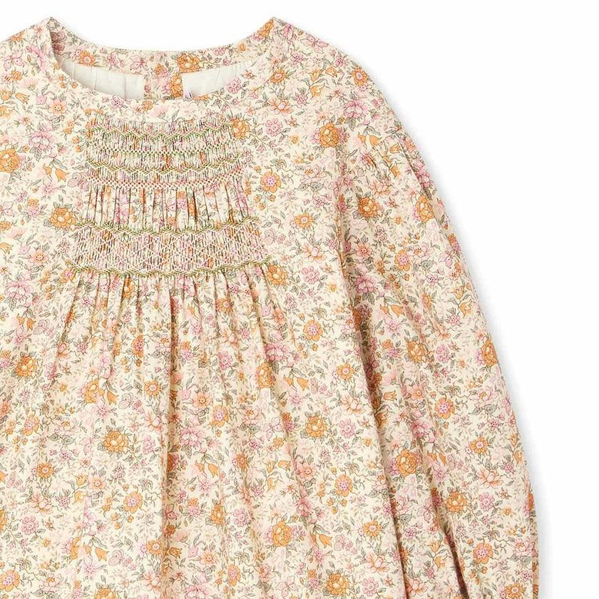 BONPOINT Divine Smocked Liberty Garden Dress