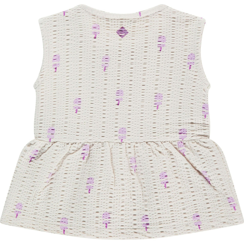 Allover Popsicle Print Peplum Top