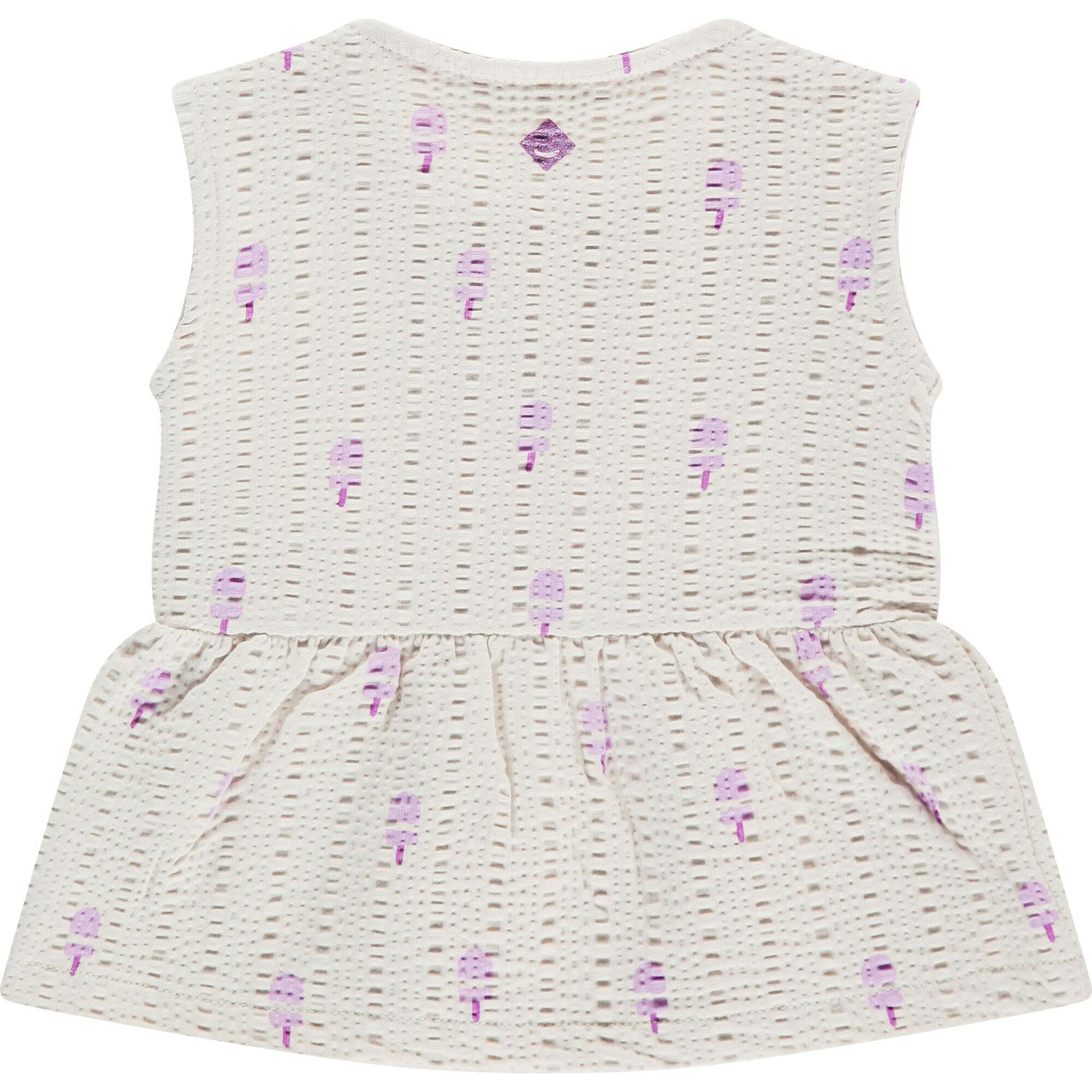 Allover Popsicle Print Peplum Top