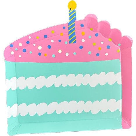 It's A Birthday Cake Slice Canapé Plates