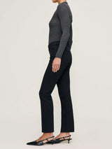 Mara Straight Mid Rise Instasculpt Ankle Jeans  Black