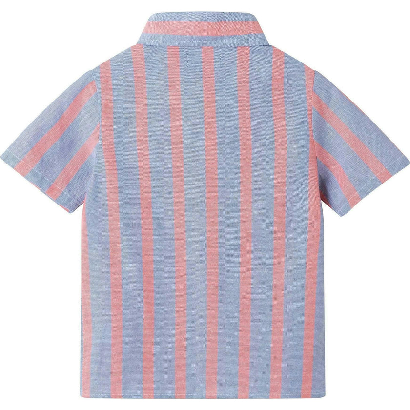 Boys Orange Striped Airy Oxford Set | Orange Stripe