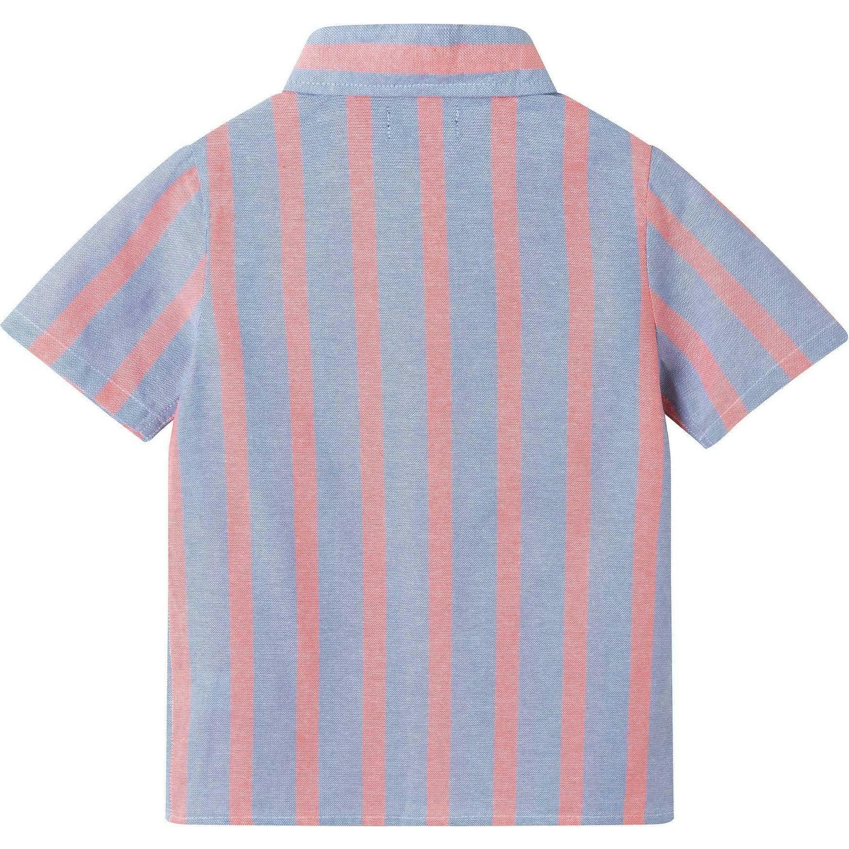 Boys Orange Striped Airy Oxford Set | Orange Stripe