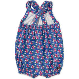 Cross-Back Baby Romper, Blue