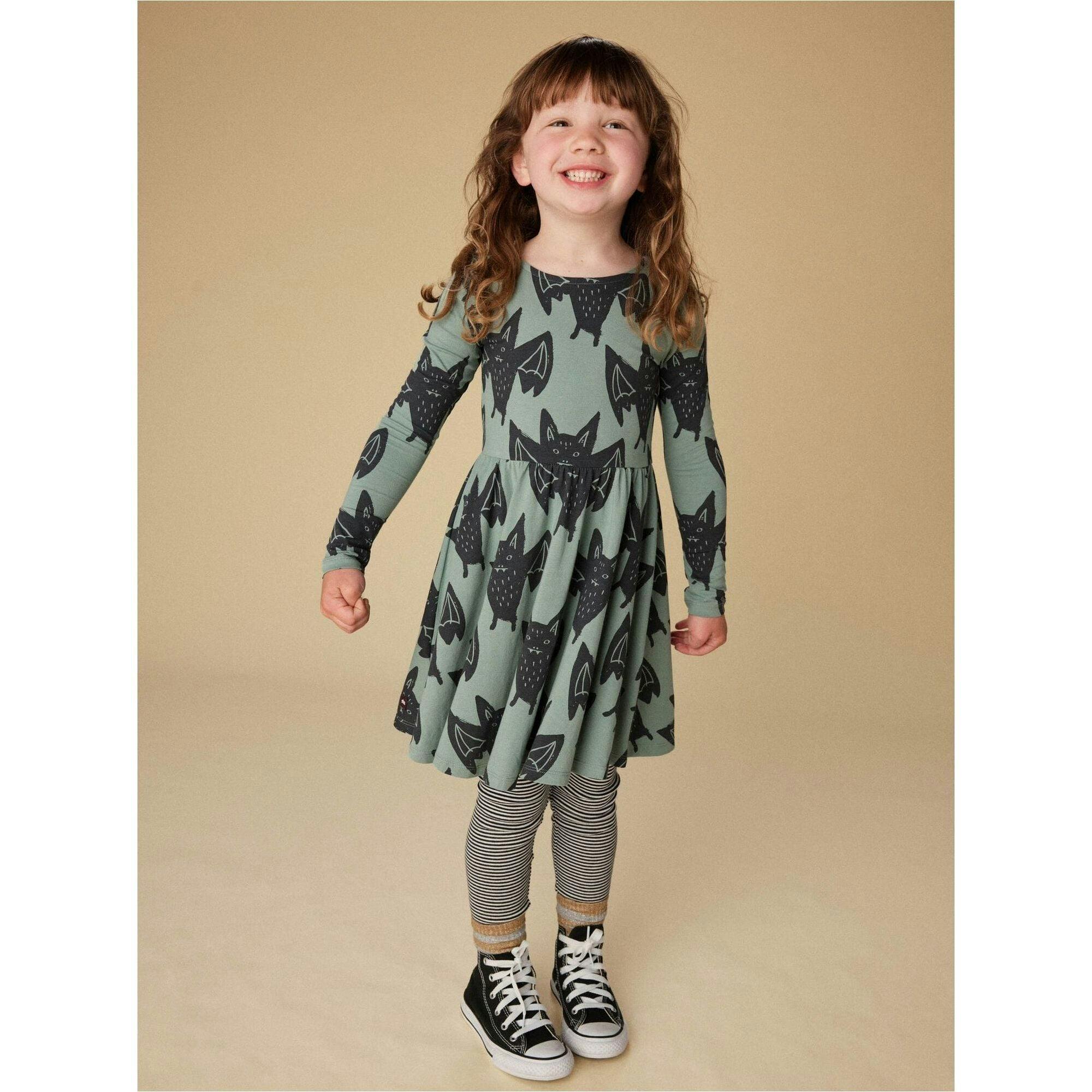 Printed Ballet Dress, Green