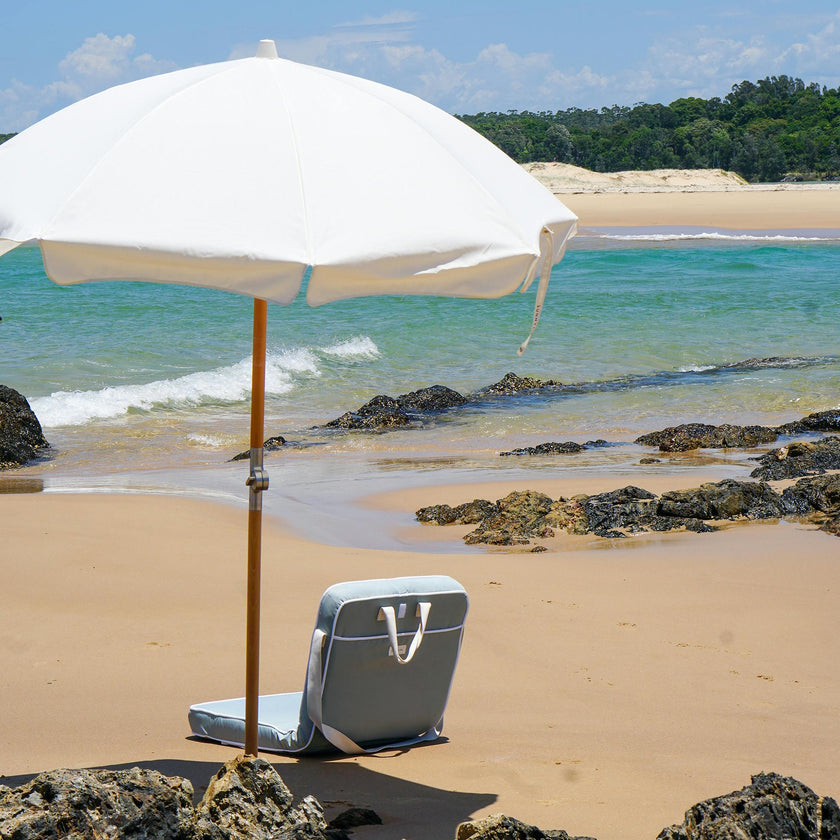 Luxe Beach Umbrella: Cream