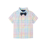 Infant 4 Piece Plaid Suspender Set