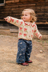 Ines Cardigan in Rouge Bloom