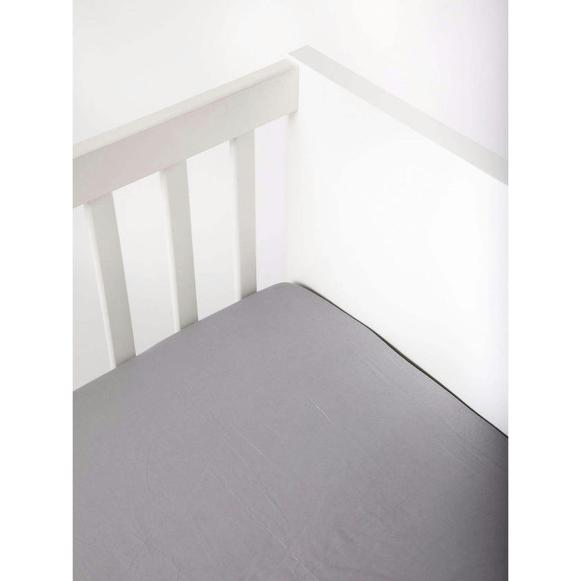 Block-Printed Cotton Fitted Crib Sheet
