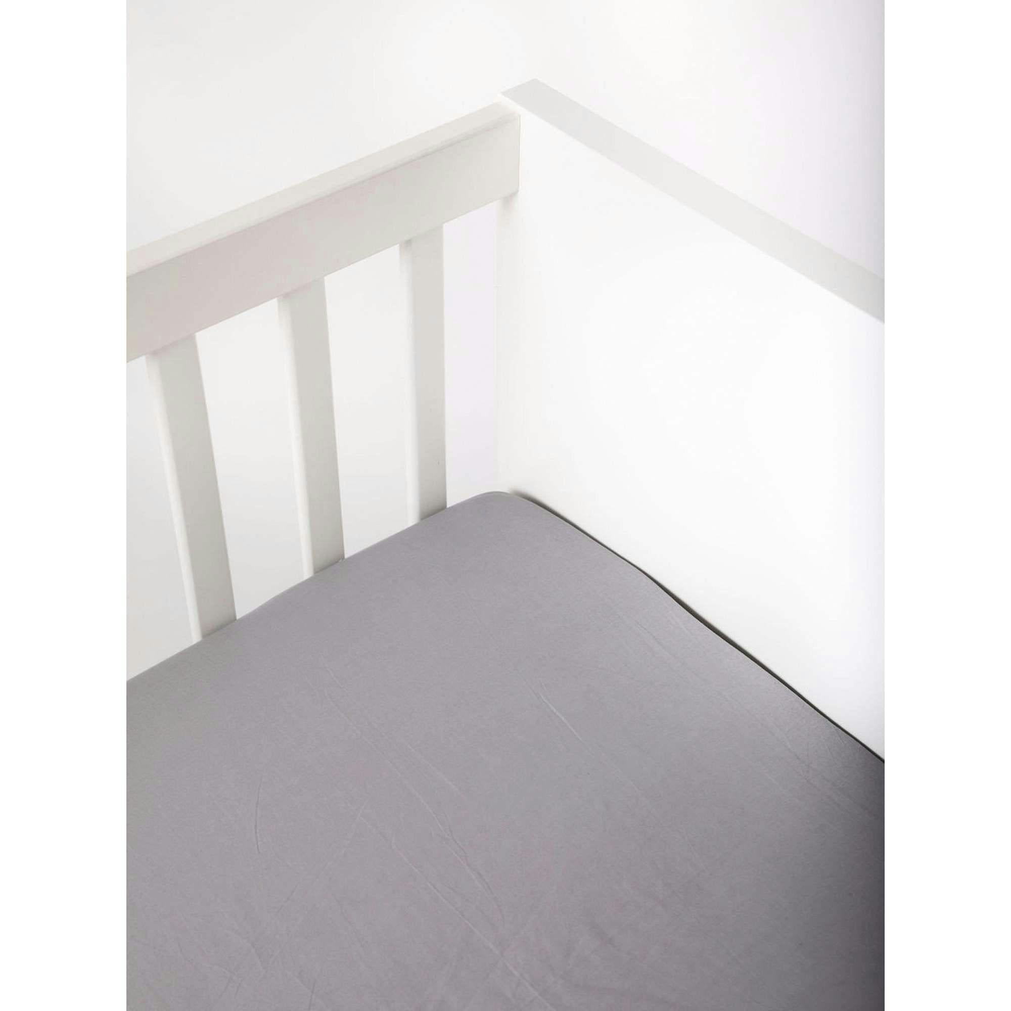 Block-Printed Cotton Fitted Crib Sheet