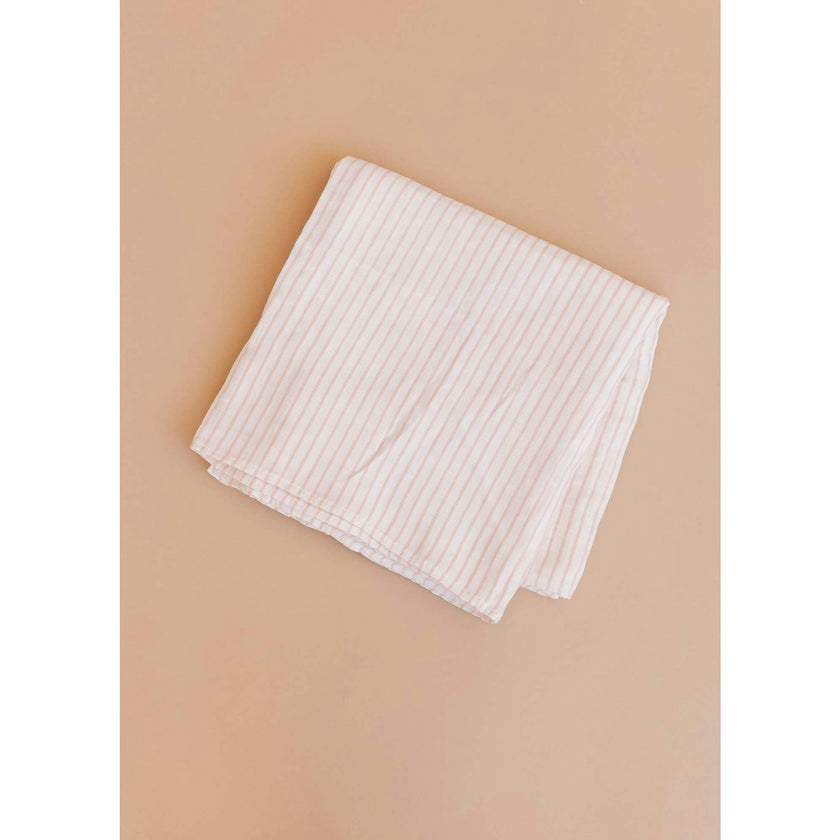 Pink Stripe Swaddle and Lovey Set - Pink Bunny