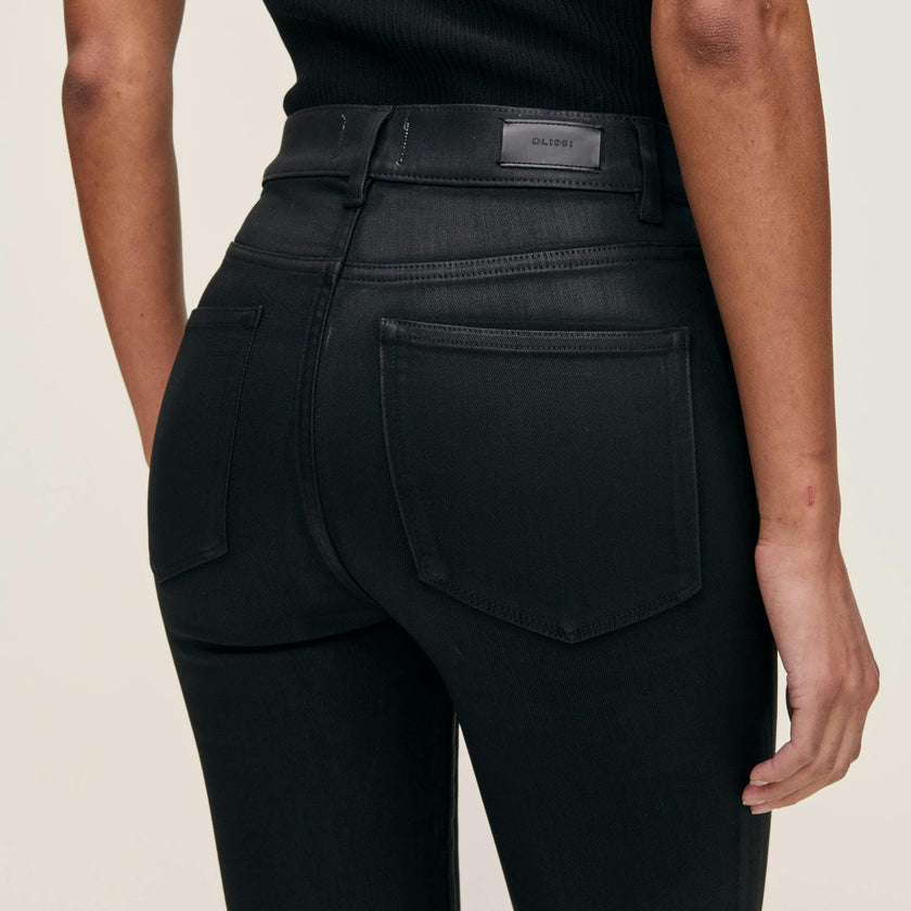 Bridget Boot High Rise Instasculpt™ Crop Jeans Black Coated
