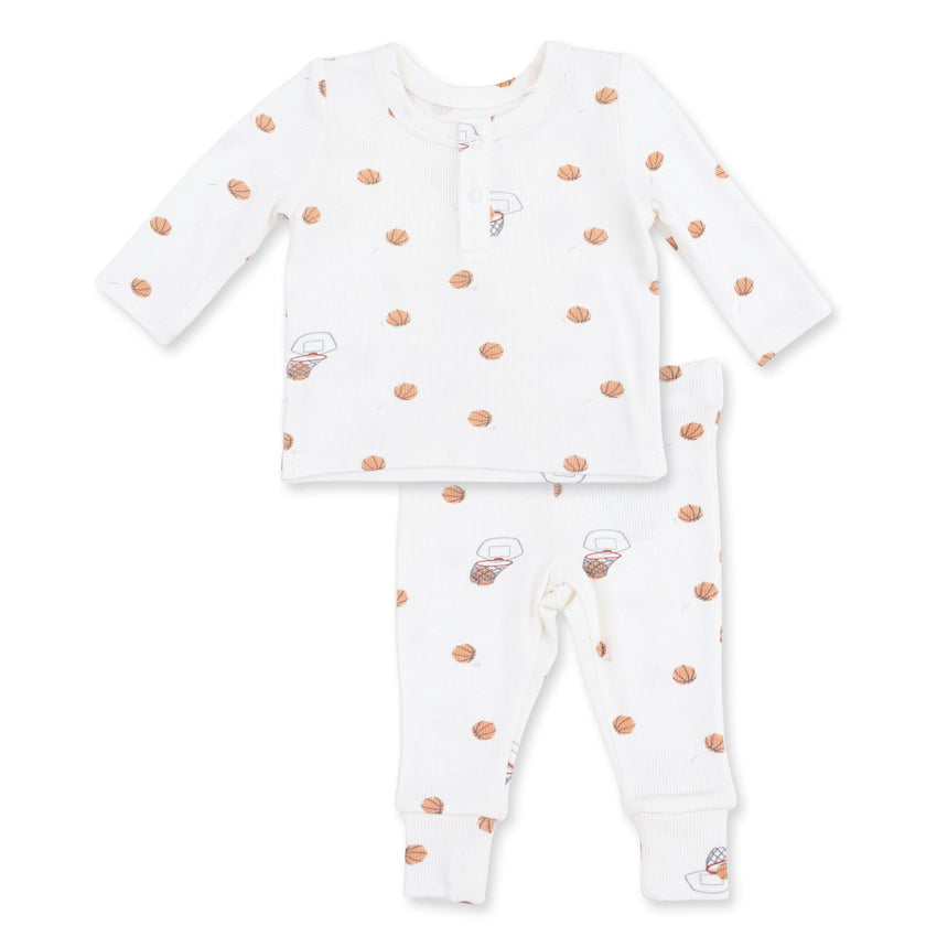 Mini Basketballs - Long Sleeve Henley Play Set
